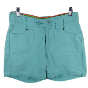 Bass G.H. Bass Co. Blue Mid Rise Two Button Zip Up Casual Chino Walking Short